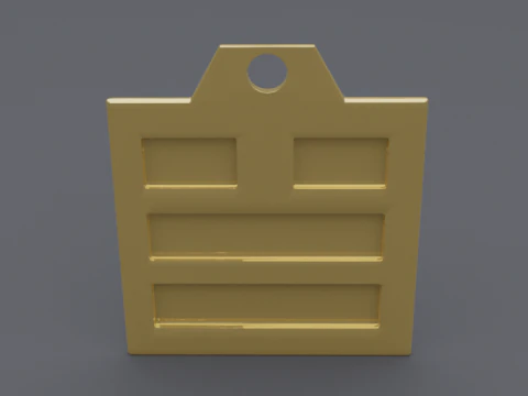 Dui trigram pendant mk2 3D Model