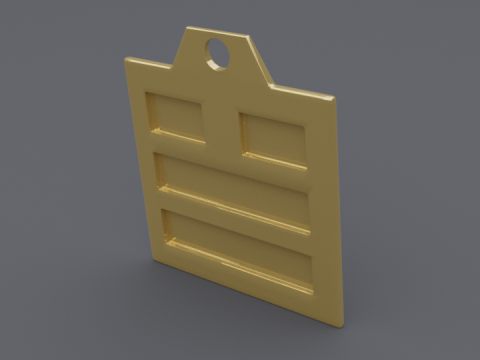 Dui trigram pendant mk2 Model 3D