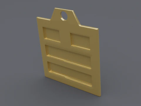 Dui trigram pendant mk2 3D Model
