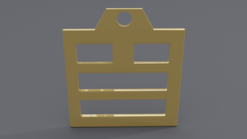 Dui trigram pendant mk3 Model 3D .c4d .max .obj .3ds .fbx .stl .blend 