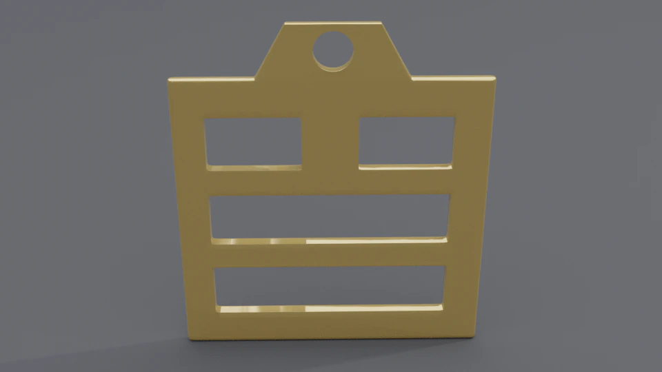 Dui trigram pendant mk3 3D Model .c4d .max .obj .3ds .fbx .stl .blend 