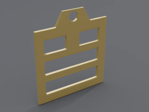 Dui trigram pendant mk3 3D Model