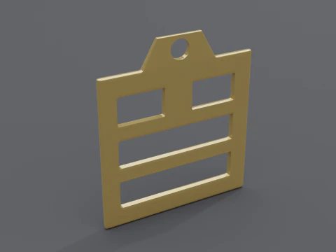 Dui trigram pendant mk3 3D Model