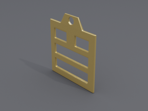 Dui trigram pendant mk3 Model 3D