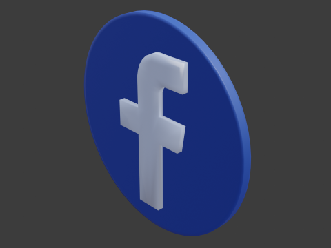 Facebook logo Modèle 3D