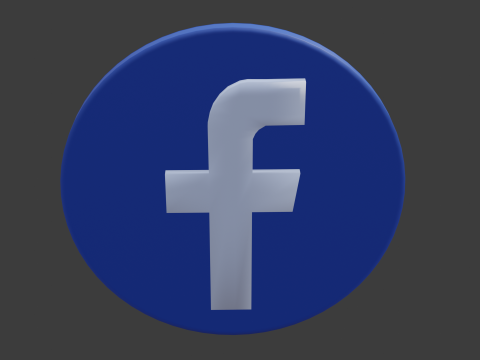 Facebook logo Modelo 3D
