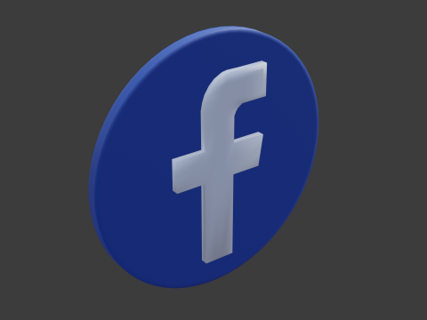 Facebook logo Modelo 3D
