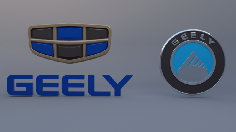 Geely logo 3D 모델 .c4d .max .obj .3ds .fbx .stl .blend 