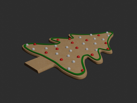 Gingerbread christmas tree 3D Model