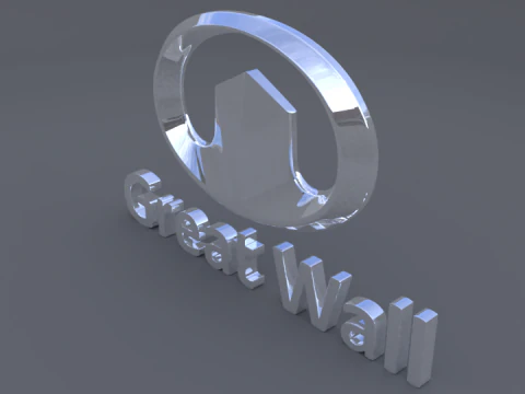 Logotipo de la gran muralla Modelo 3D