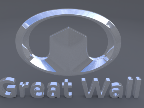 Great wall logo Modello 3D