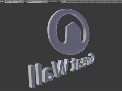 Great wall logo Modello 3D