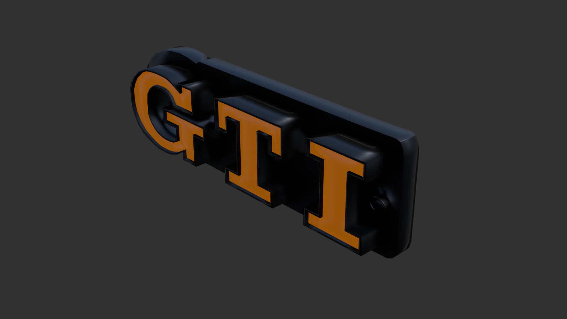 GTI ILLUMINATED SIGN 3D Model .c4d .max .obj .3ds .fbx .stl .blend