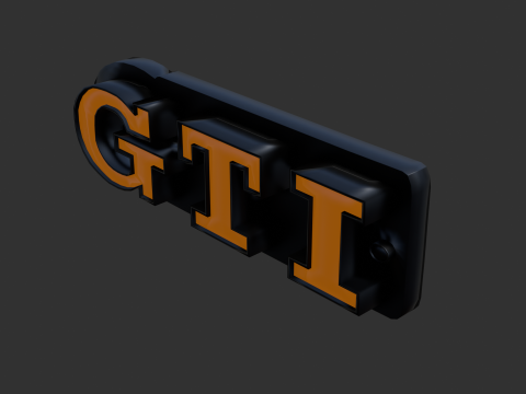 GTI ILLUMINATED SIGN 3D Model