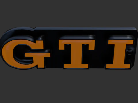 GTI ILLUMINATED SIGN 3D Model