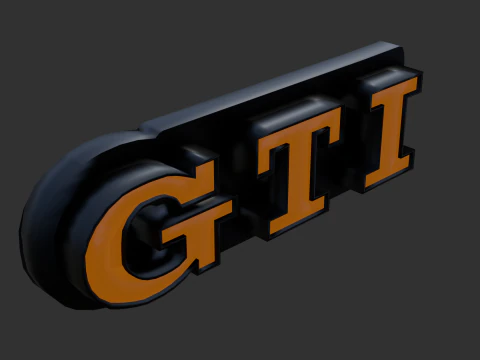 GTI ILLUMINATED SIGN 3D Model