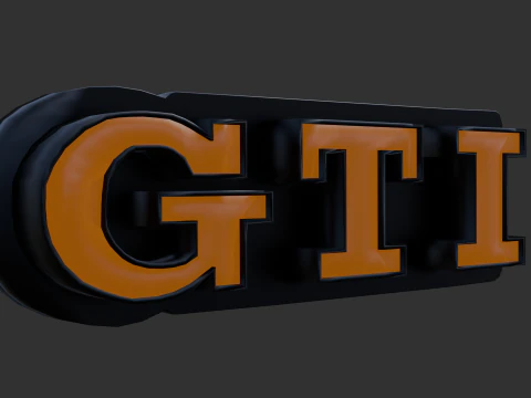 GTI ILLUMINATED SIGN 3D Model