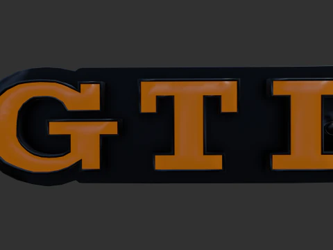 GTI ILLUMINATED SIGN 3D Model
