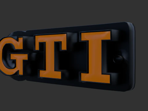 GTI ILLUMINATED SIGN 3D Model