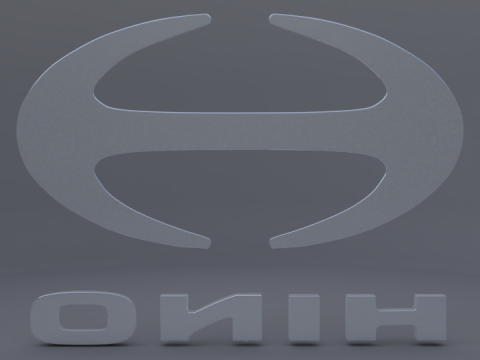 Hino logo Modello 3D