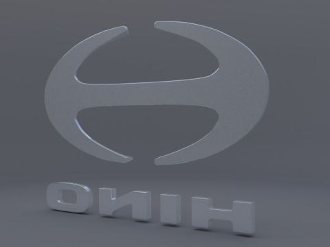 Hino logo Modello 3D