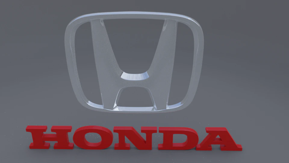 Honda logo 3D Model .c4d .max .obj .3ds .fbx .stl .blend 