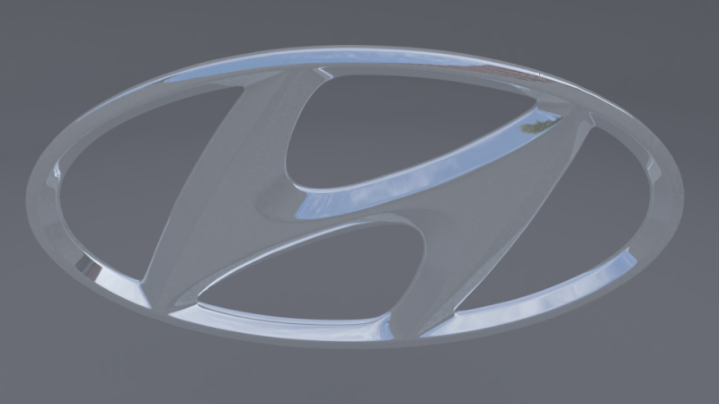 Hyundai Logo 3D 모델 .c4d .max .obj .3ds .fbx .stl .blend