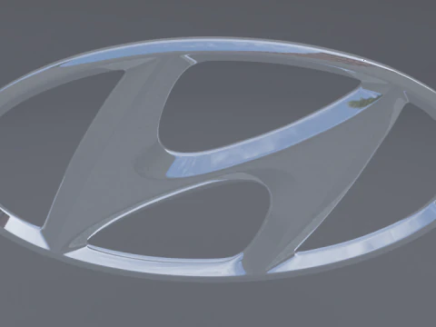 Hyundai Logo 3D Model