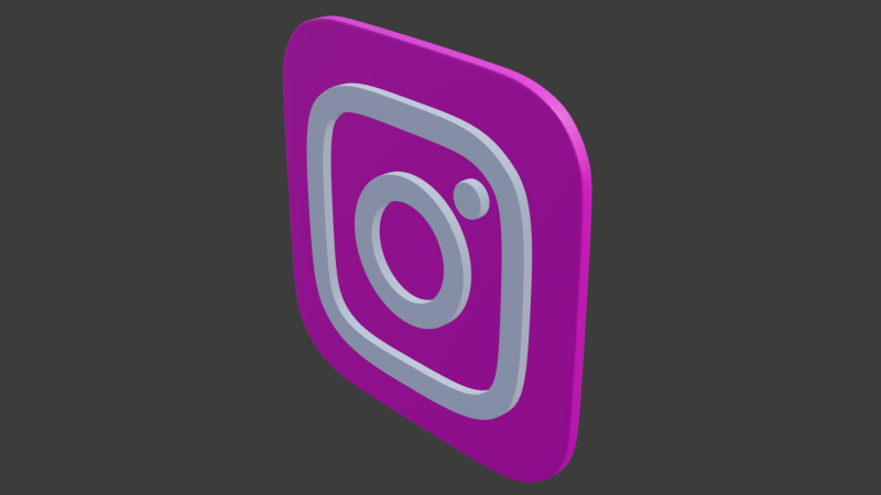 Instagram logo 3D-Modell .c4d .max .obj .3ds .fbx .stl .blend 