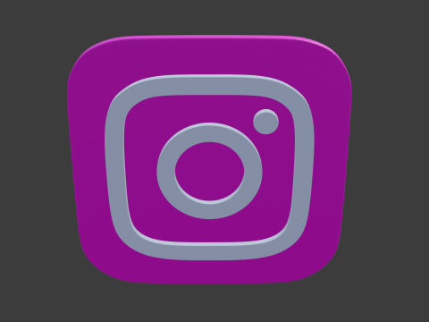 Instagram logo 3D-Modell