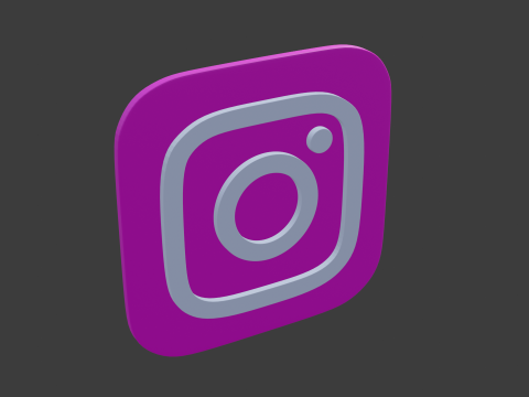 Instagram logo 3D-Modell