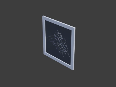 caligrafía islámica Modelo 3D