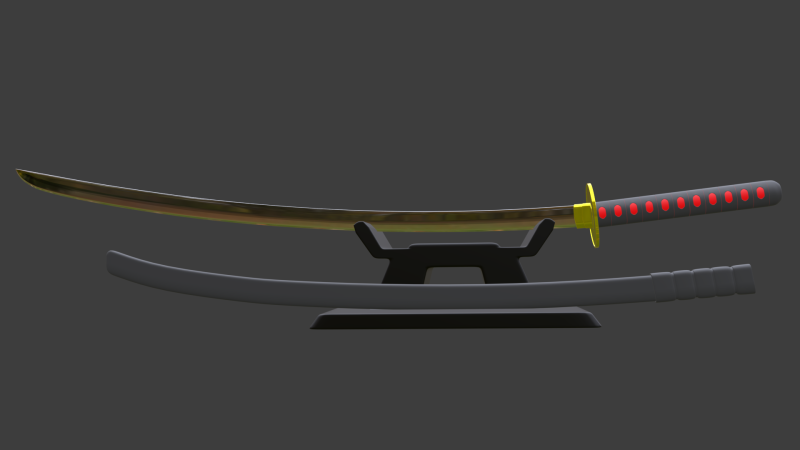 Katana 3D Model .c4d .max .obj .3ds .fbx .stl .blend