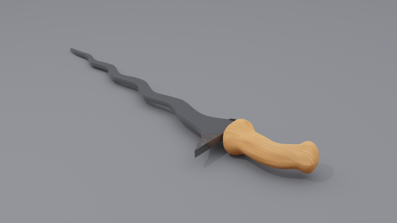Keris mk1 3D Модель .c4d .max .obj .3ds .fbx .stl .blend
