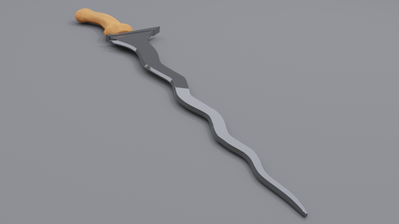 Keris mk2 3D 模型 .c4d .max .obj .3ds .fbx .stl .blend