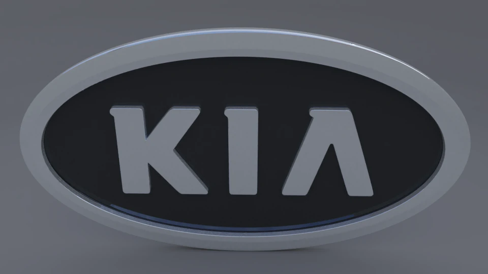 Kia logo 3D Model .c4d .max .obj .3ds .fbx .stl .blend 