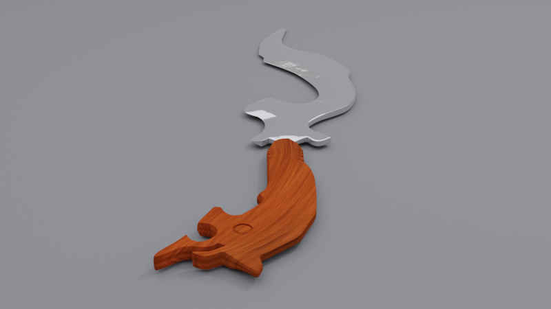 Kujang 3D Model .c4d .max .obj .3ds .fbx .stl .blend