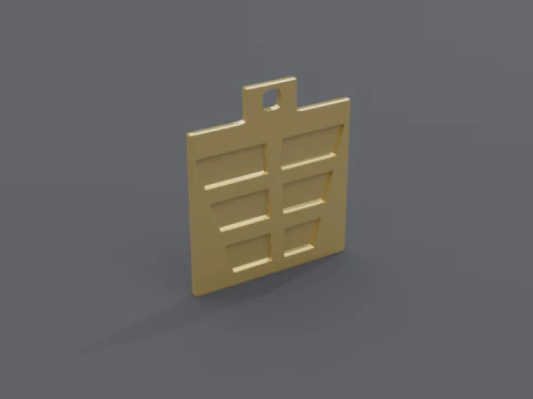 Bagua kun mk1 pendant 3D Model