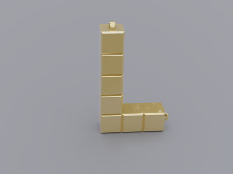 L tetris necklace 3D 모델