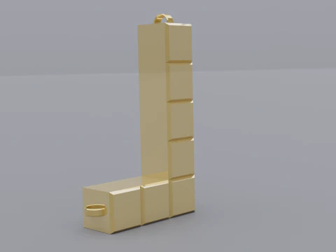 L tetris necklace 3D Model
