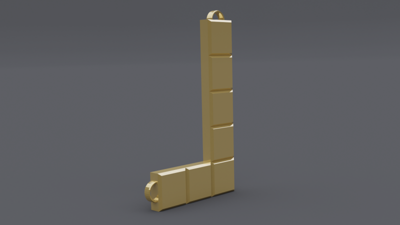 L tetris necklace mk2 Modèle 3D .c4d .max .obj .3ds .fbx .stl .blend 