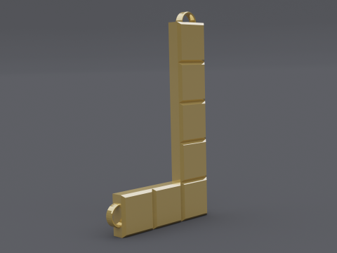 L tetris necklace mk2 Modelo 3D