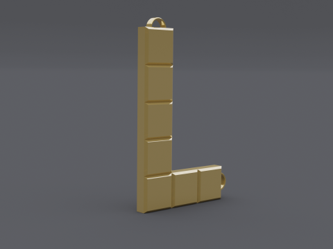 L tetris necklace mk2 Modèle 3D