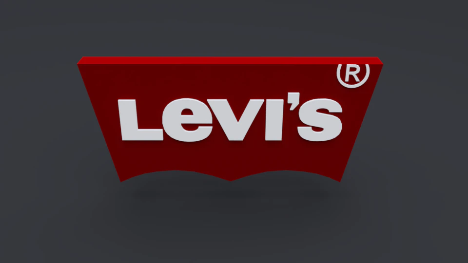 リーバイスのロゴ 3Dモデル .c4d .max .obj .3ds .fbx .stl .blend 