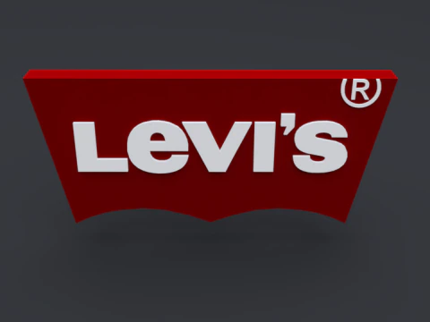 Logotipo da Levis Modelo 3D