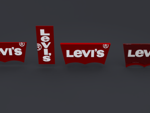 Levis logo 3Dモデル