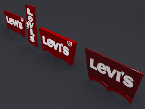Levis logo 3Dモデル
