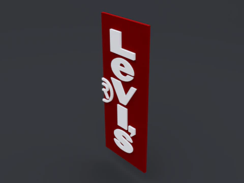 リーバイスのロゴ 3Dモデル