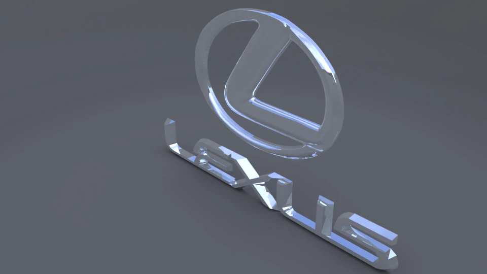 Lexus logo 3D Model .c4d .max .obj .3ds .fbx .stl .blend 