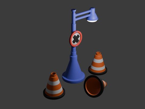 Light pole 3D Model